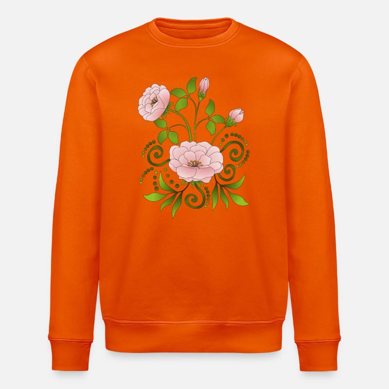 Blumen - Stanley/Stella Unisex Bio-Sweatshirt ROLLER - Tieforange