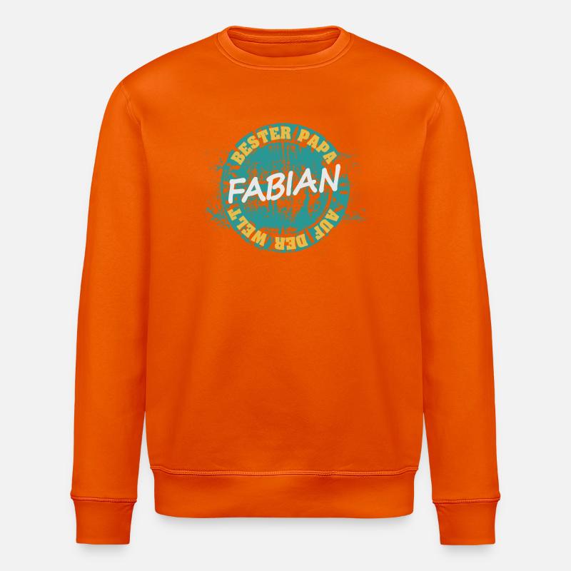 Gift for Fabian - Stanley/Stella ROLLER Unisex Organic Sweatshirt - bright orange