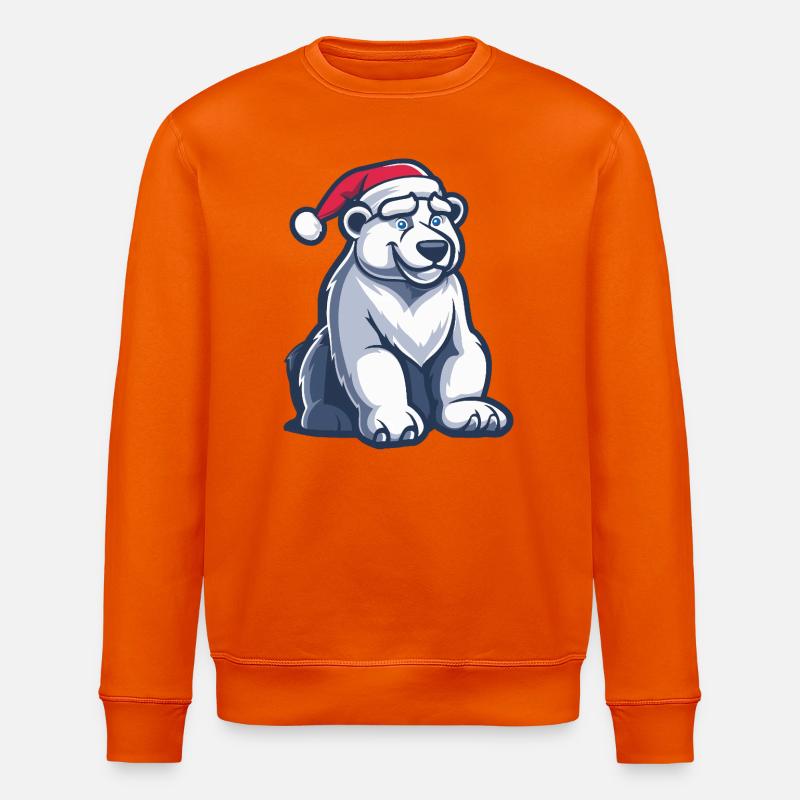 Eisbär Weihnachten - Stanley/Stella Unisex Bio-Sweatshirt ROLLER - Tieforange