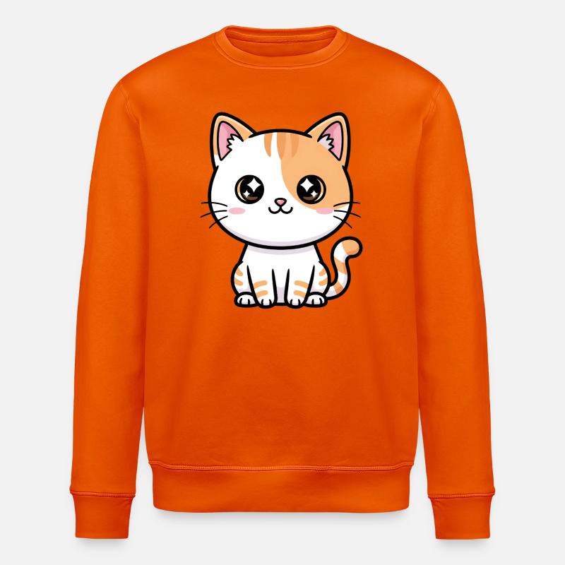 Kawaii Calico Kitty - Stanley/Stella Unisex Bio-Sweatshirt ROLLER - Tieforange