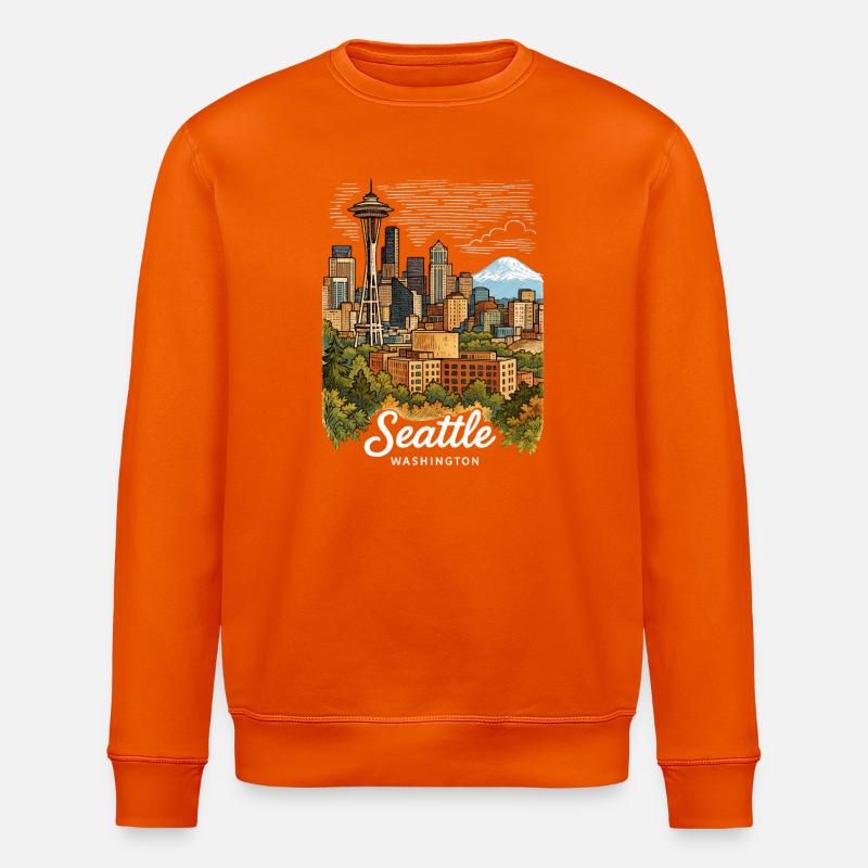 Seattle Washington - Stanley/Stella Unisex Bio-Sweatshirt ROLLER - Tieforange