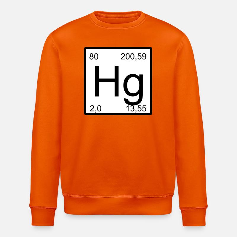 Hg Periodensystem Minimaldesign - Stanley/Stella Unisex Bio-Sweatshirt ROLLER - Tieforange