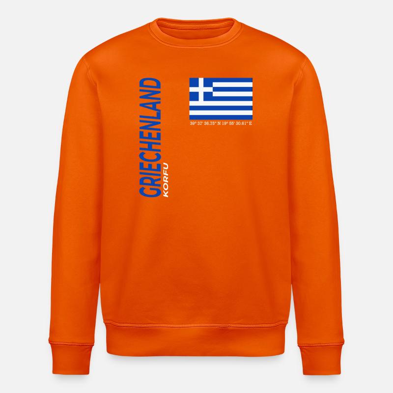 Corfou - Sweat bio ROLLER Stanley/Stella Unisexe - orange profond