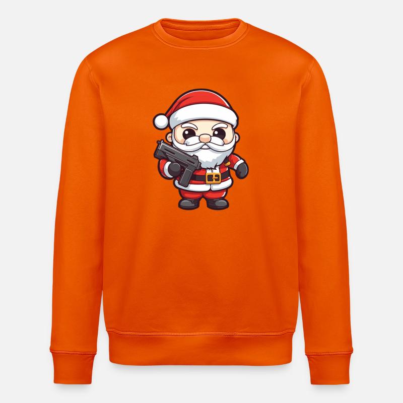 Père Noël Pistolet Bande Dessinée Noël - Sweat bio ROLLER Stanley/Stella Unisexe - orange profond