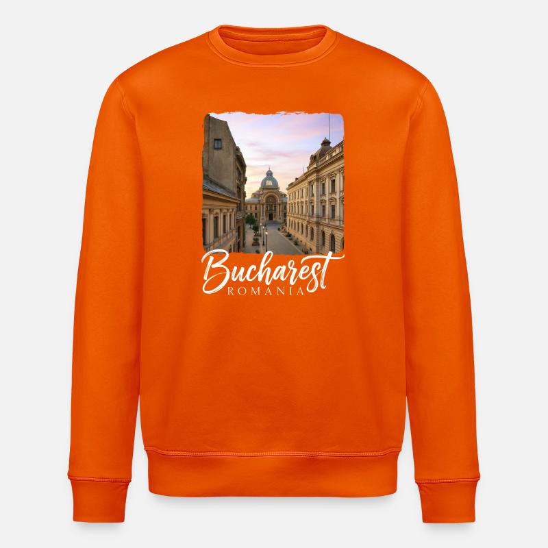 Bukarest Rumänien - Stanley/Stella Unisex Bio-Sweatshirt ROLLER - Tieforange