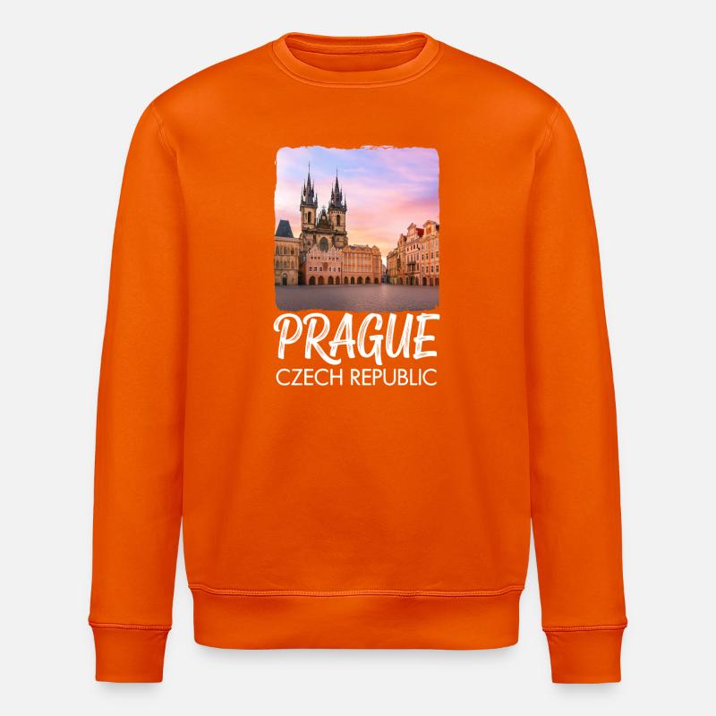 Prague, République tchèque - Sweat bio ROLLER Stanley/Stella Unisexe - orange profond