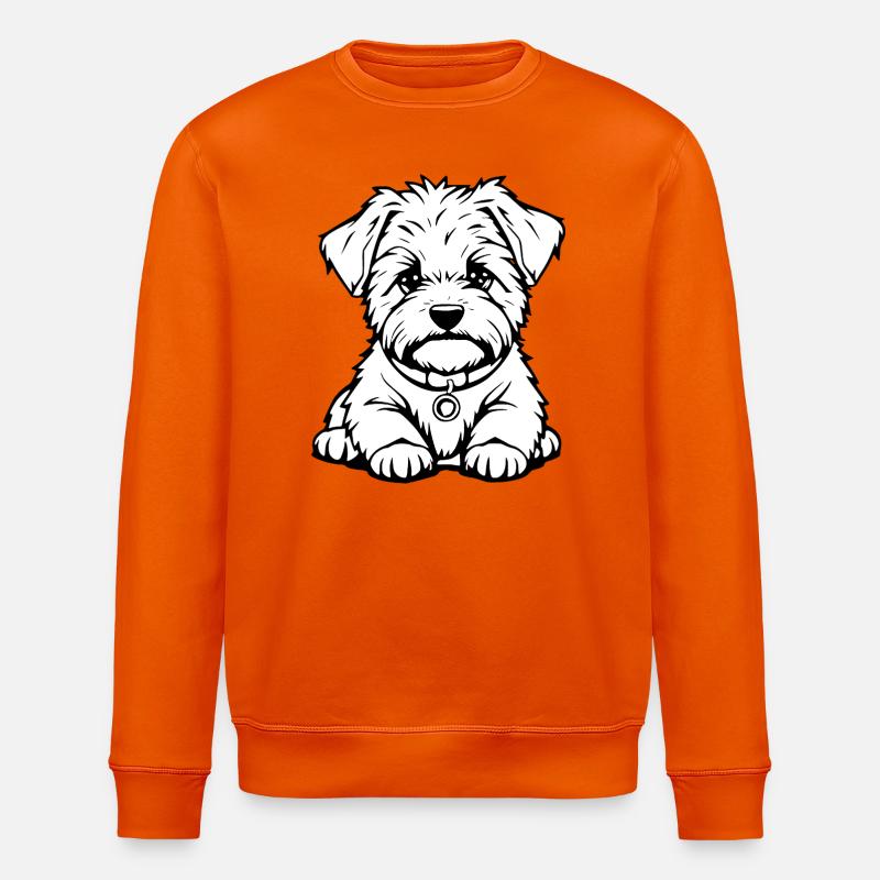 Chien Blanc Noir et Blanc - Sweat bio ROLLER Stanley/Stella Unisexe - orange profond