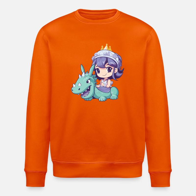Prinzessin Drache Comic - Stanley/Stella Unisex Bio-Sweatshirt ROLLER - Tieforange