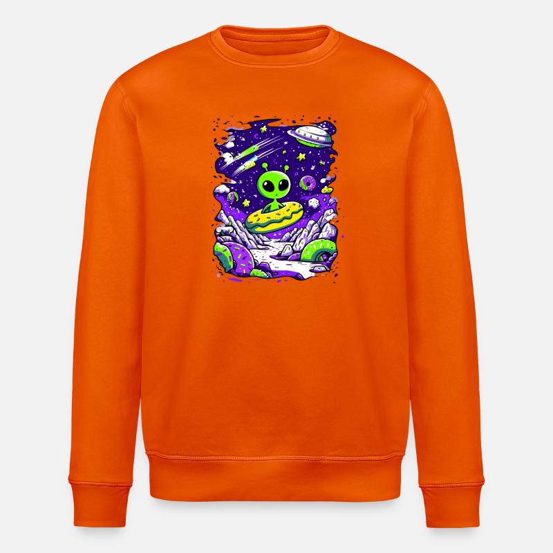 Beignet extraterrestre dans l’espace - Sweat bio ROLLER Stanley/Stella Unisexe - orange profond