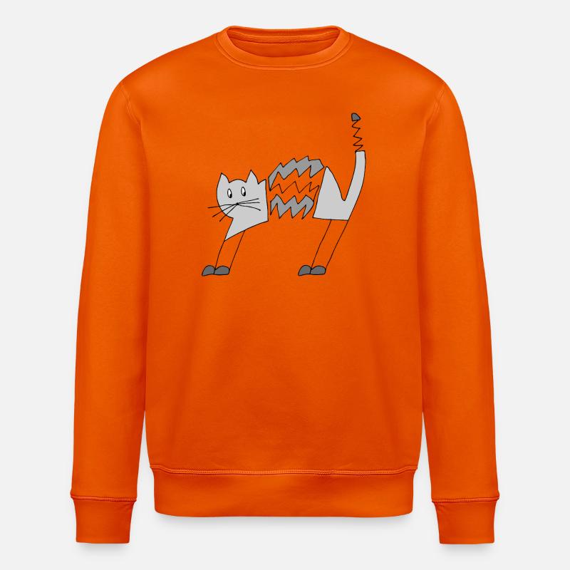 cat - Stanley/Stella ROLLER Unisex Organic Sweatshirt - bright orange