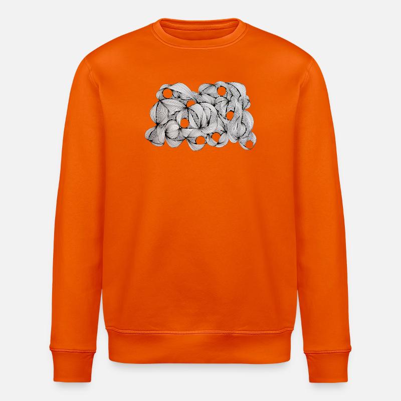 Motif de tissage de feuilles doublées - Sweat bio ROLLER Stanley/Stella Unisexe - orange profond