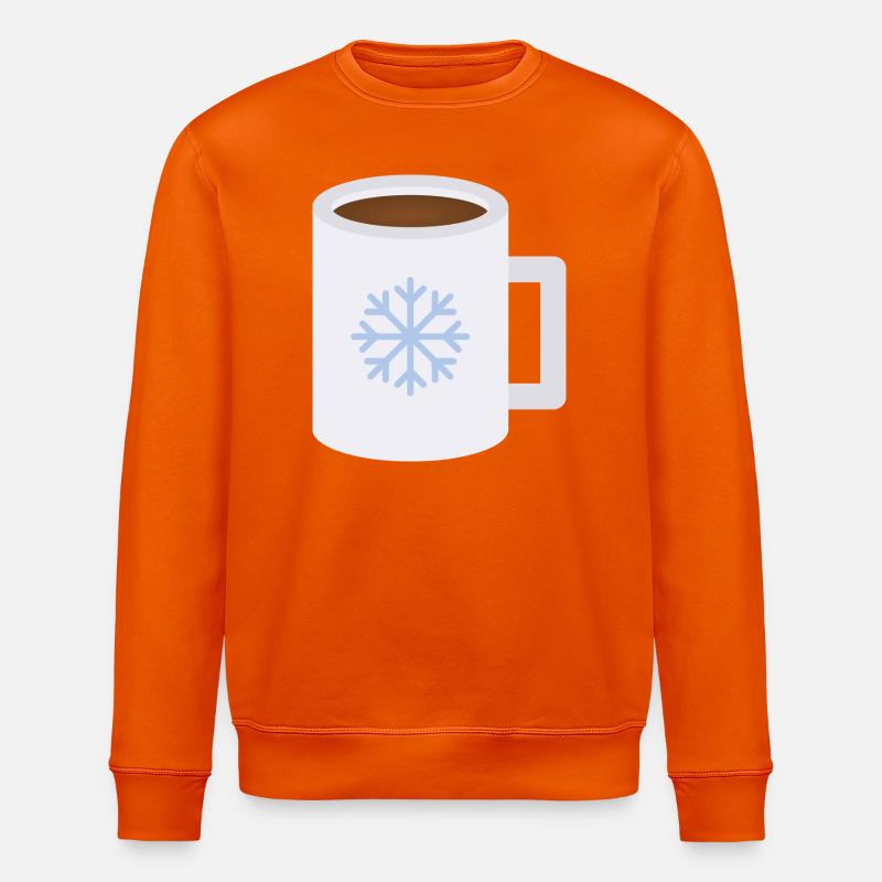 Schneeflocken-Frostbecher-Design - Stanley/Stella Unisex Bio-Sweatshirt ROLLER - Tieforange
