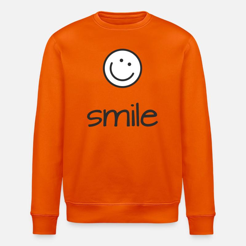 Smile Symbol Schrift - Stanley/Stella Unisex Bio-Sweatshirt ROLLER - Tieforange