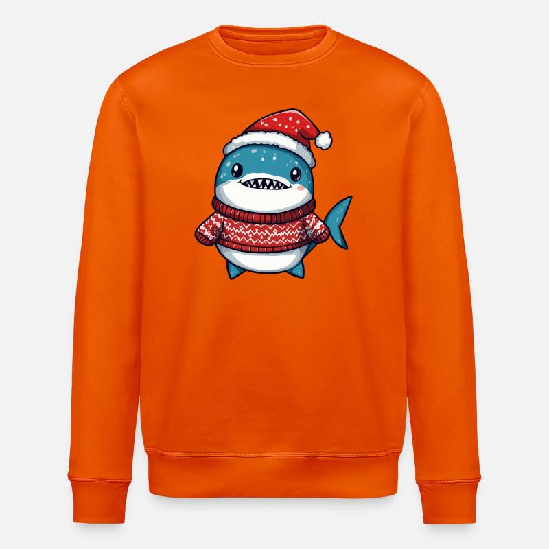 Noël de Requin - Sweat bio ROLLER Stanley/Stella Unisexe - orange profond