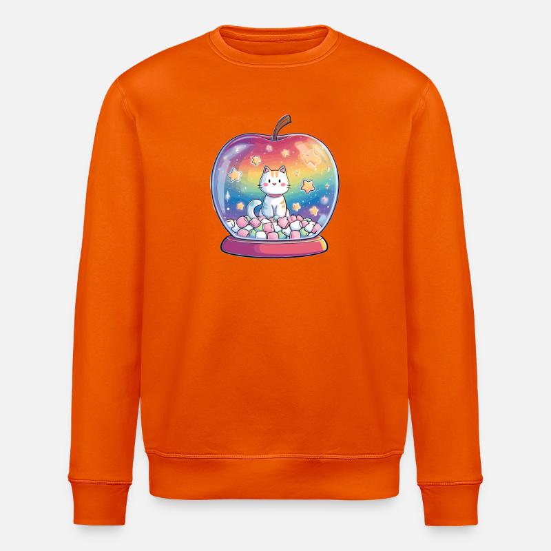 Arc-en-ciel boule de chat - Sweat bio ROLLER Stanley/Stella Unisexe - orange profond