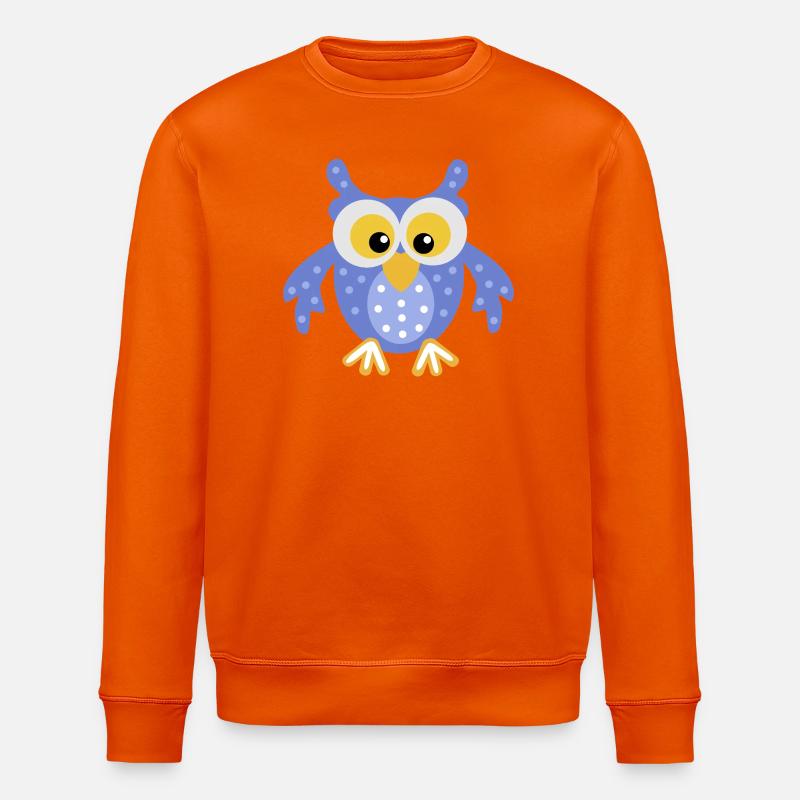 Chouette drôle en bleu - Sweat bio ROLLER Stanley/Stella Unisexe - orange profond