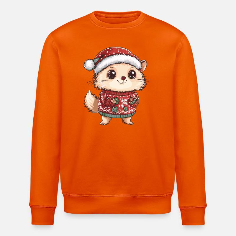 Noël de Noël hérisson - Sweat bio ROLLER Stanley/Stella Unisexe - orange profond
