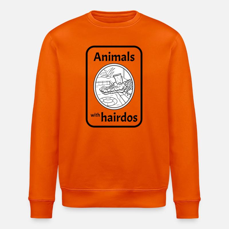 Crocodile avec coiffure - Sweat bio ROLLER Stanley/Stella Unisexe - orange profond