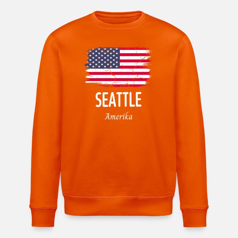 Seattle - Sweat bio ROLLER Stanley/Stella Unisexe - orange profond