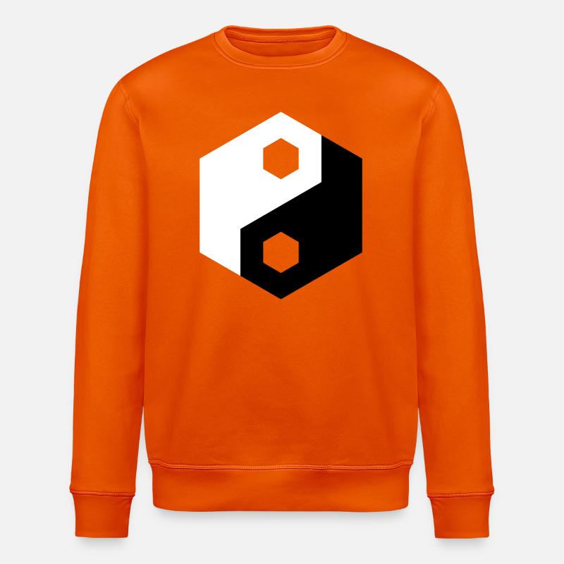 Hex-Ausschnitt Yin Yang - Stanley/Stella Unisex Bio-Sweatshirt ROLLER - Tieforange