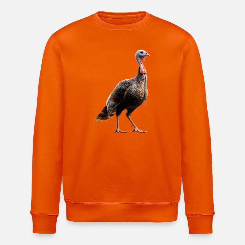 Dinde Poules Oiseaux Dinde - Sweat bio ROLLER Stanley/Stella Unisexe - orange profond