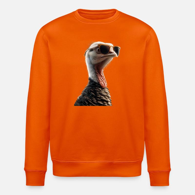 Dinde Poules Oiseaux Dinde - Sweat bio ROLLER Stanley/Stella Unisexe - orange profond