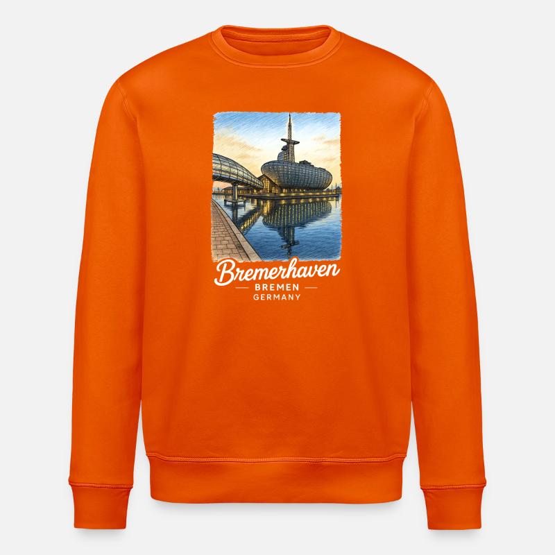 Bremerhaven - Sweat bio ROLLER Stanley/Stella Unisexe - orange profond