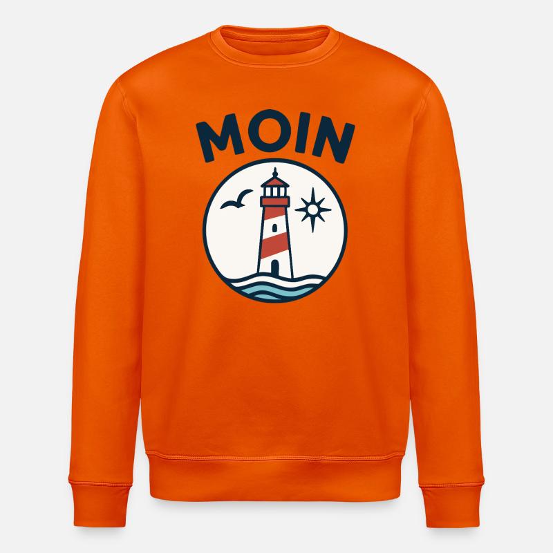 Leuchtturm am Meer Küstenmotiv - Stanley/Stella Unisex Bio-Sweatshirt ROLLER - Tieforange