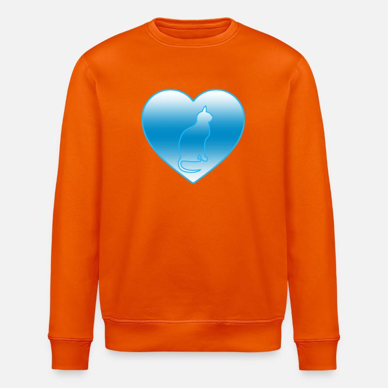Katze - Stanley/Stella Unisex Bio-Sweatshirt ROLLER - Tieforange