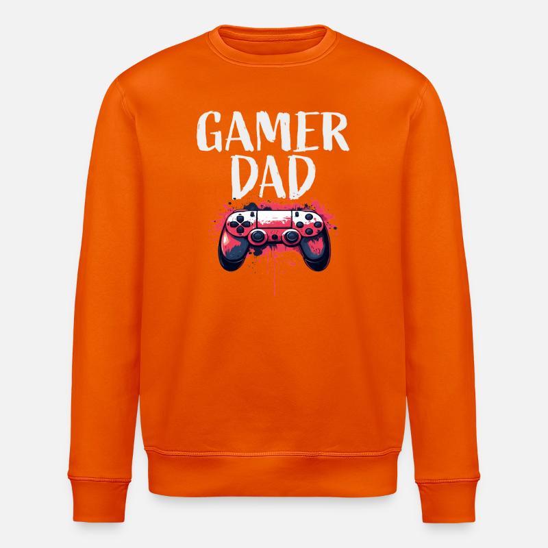 Gamer Dad Controller Kunst - Stanley/Stella Unisex Bio-Sweatshirt ROLLER - Tieforange