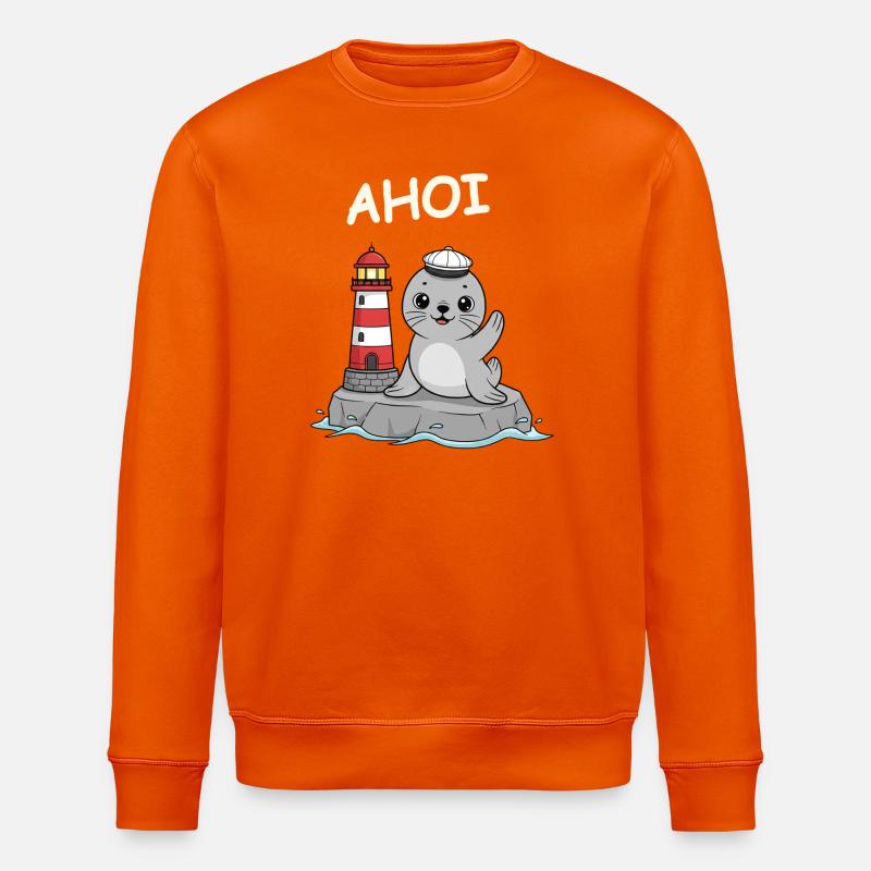 Scellez le bébé ahoy - Sweat bio ROLLER Stanley/Stella Unisexe - orange profond