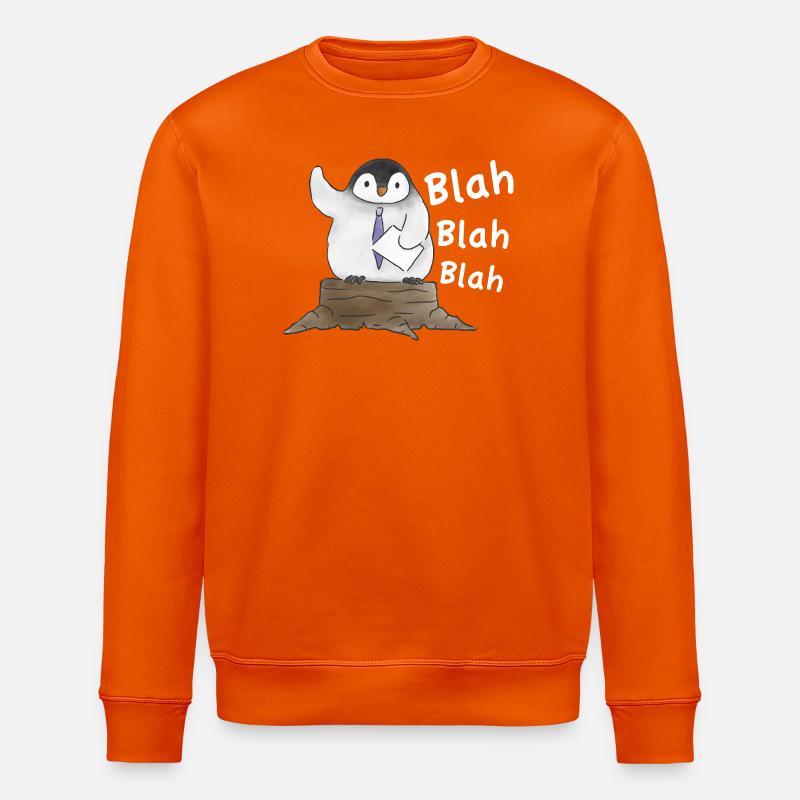 Pinguin-Rede Penguin Speech  - Stanley/Stella Unisex Bio-Sweatshirt ROLLER - Tieforange