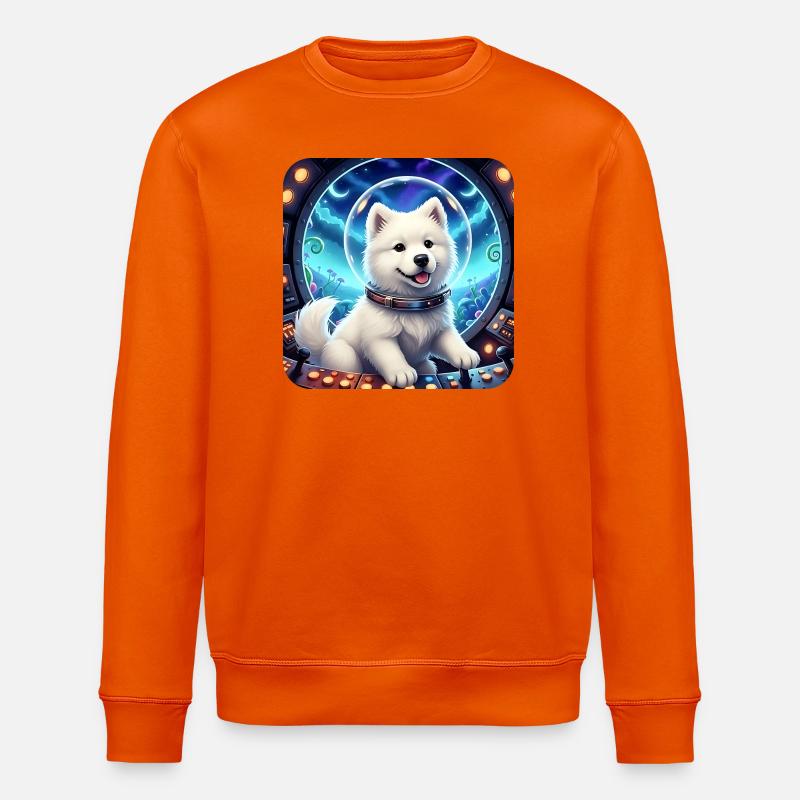 Petit cosmique dans la bulle spatiale - Sweat bio ROLLER Stanley/Stella Unisexe - orange profond