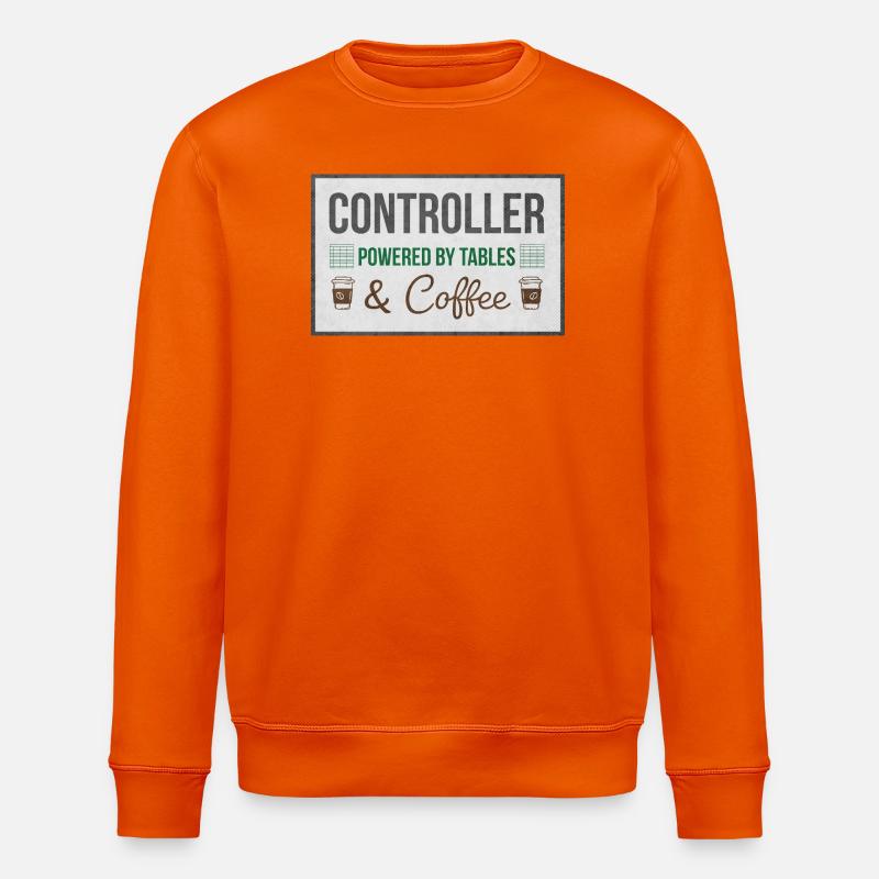 Controller Powered by Tables & Coffee - Stanley/Stella ROLLER Unisex Organic Sweatshirt - bright orange