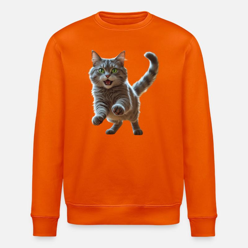 Katzen - Stanley/Stella Unisex Bio-Sweatshirt ROLLER - Tieforange