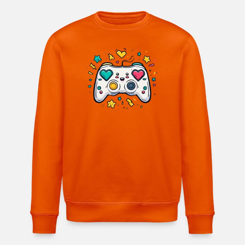 Conception de jeu Heart Controller Neon - Sweat bio ROLLER Stanley/Stella Unisexe - orange profond