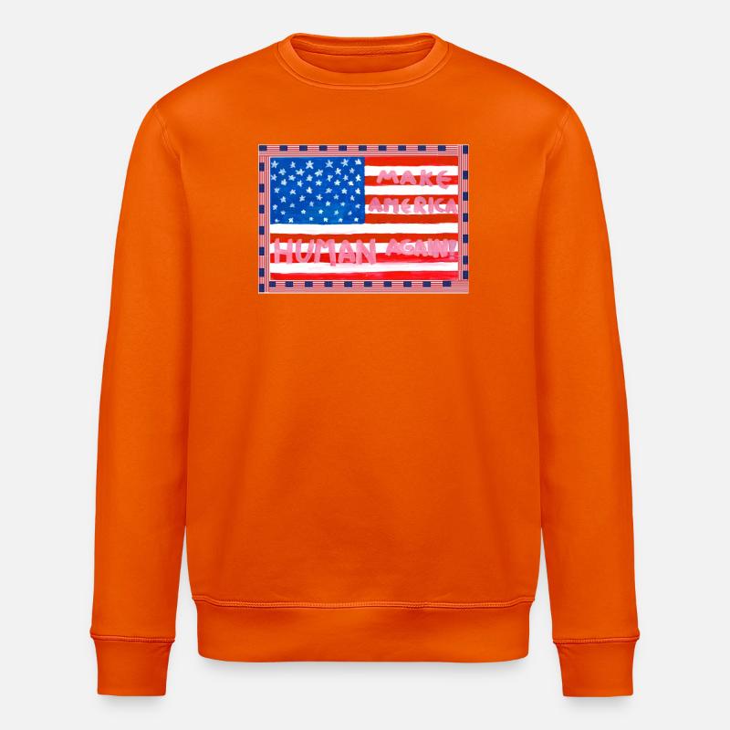 MAKE_AMERICA_HUMAN_AGAIN _A5 - Sweat bio ROLLER Stanley/Stella Unisexe - orange profond
