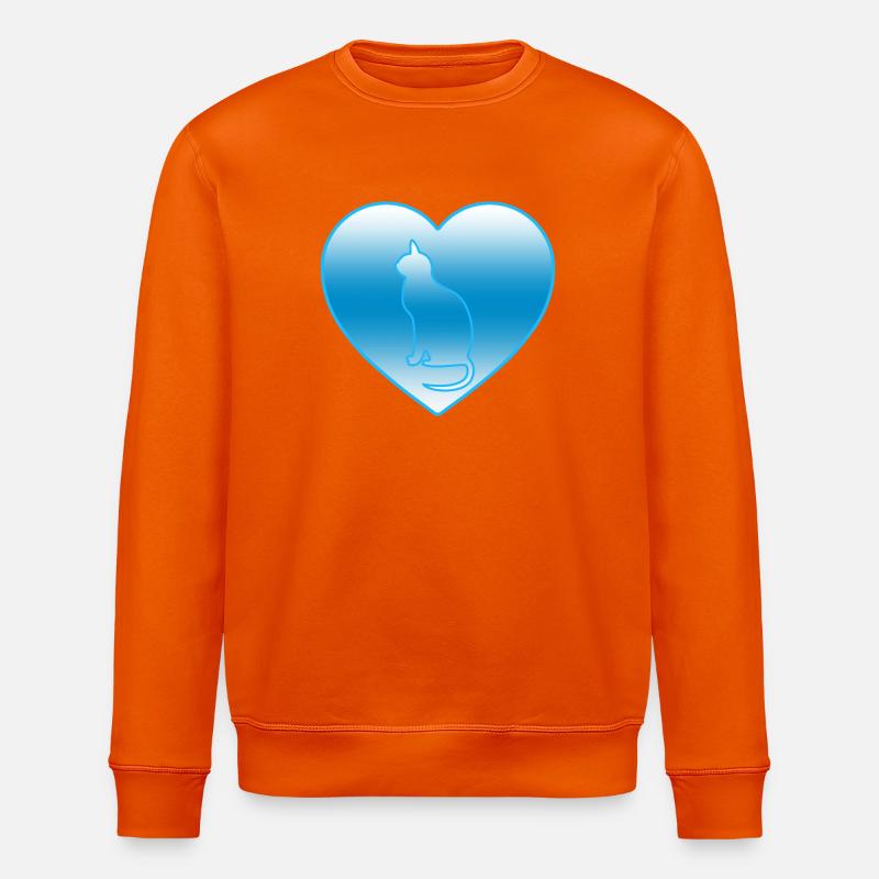 Chat - Sweat bio ROLLER Stanley/Stella Unisexe - orange profond