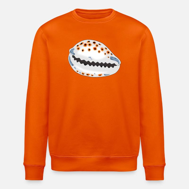 Shell with dots - Stanley/Stella ROLLER Unisex Organic Sweatshirt - bright orange