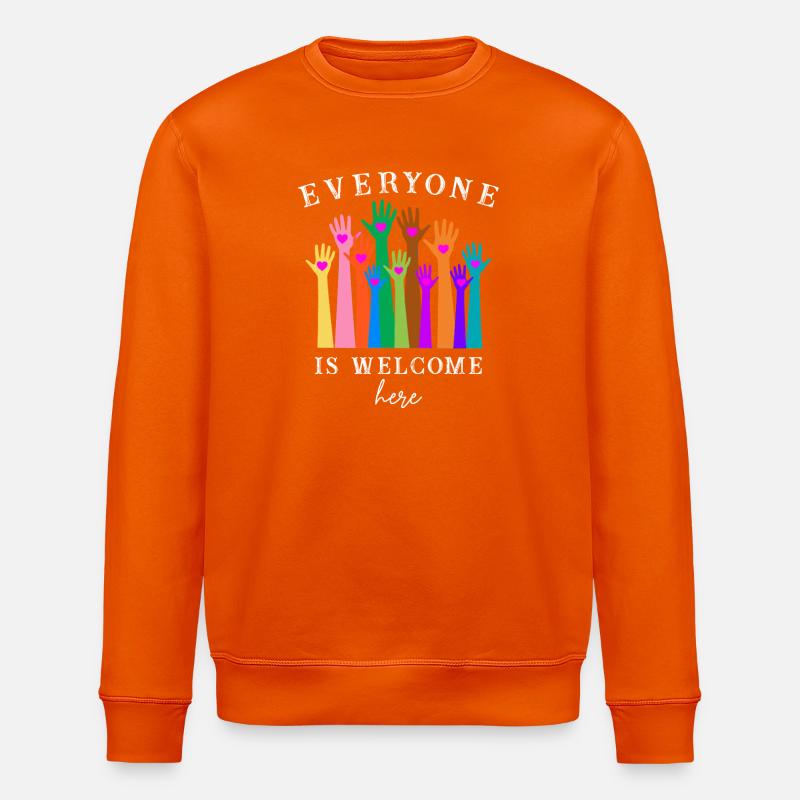 Hier sind alle willkommen - Stanley/Stella Unisex Bio-Sweatshirt ROLLER - Tieforange