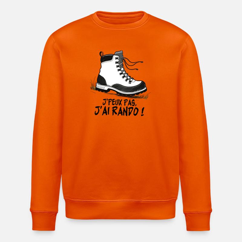 Wanderschuhe, ich kann nicht zufällig! - Stanley/Stella Unisex Bio-Sweatshirt ROLLER - Tieforange