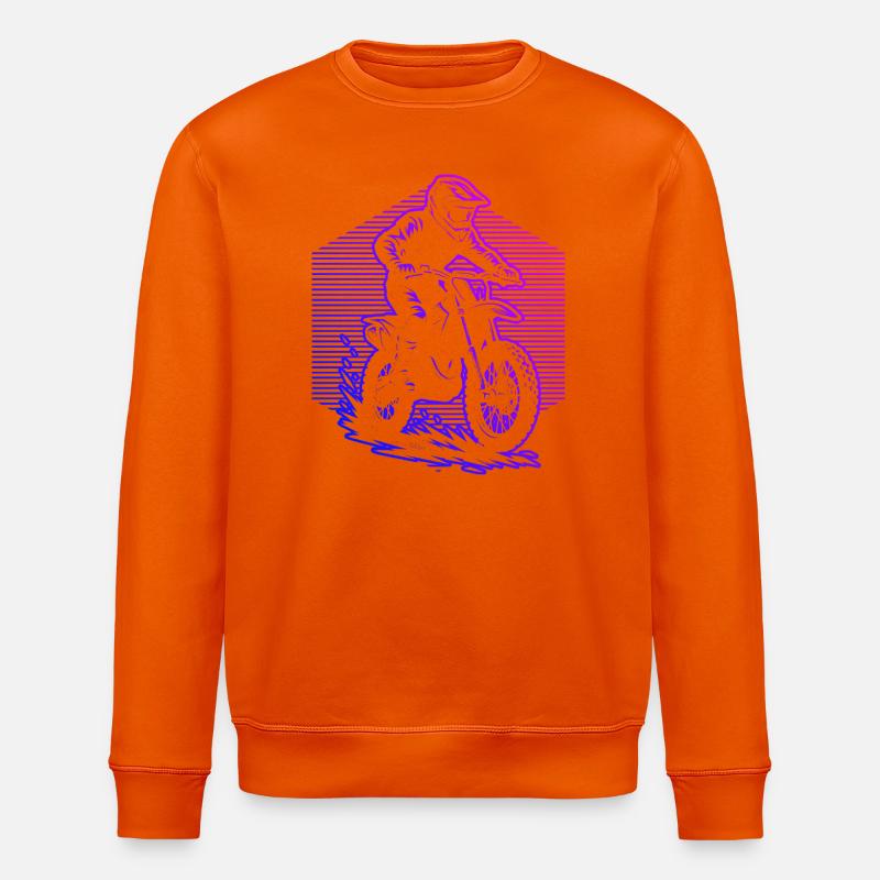 Conception compacte du motocross - Sweat bio ROLLER Stanley/Stella Unisexe - orange profond