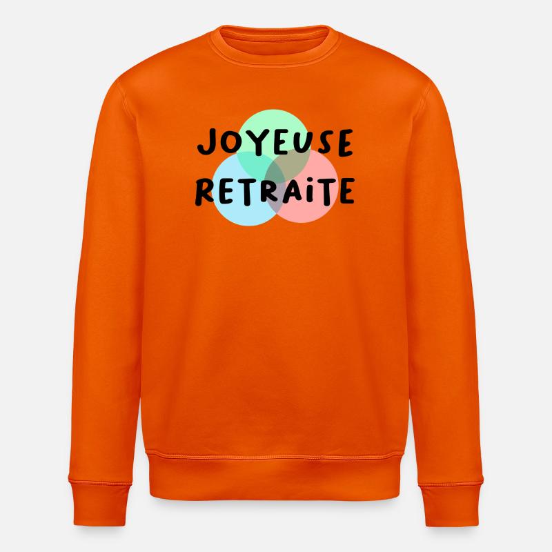 JOYEUSE RETRAITE. RETRAITE. RETRAITEE. RETRAITE - Sweat bio ROLLER Stanley/Stella Unisexe - orange profond