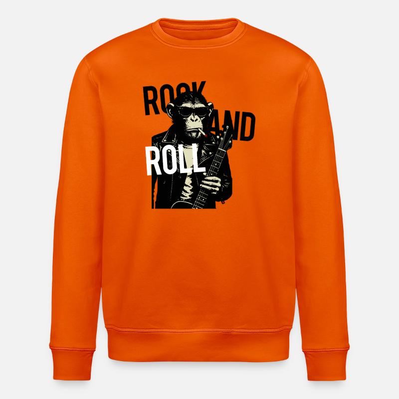 Rolling Monkey Rock - Sweat bio ROLLER Stanley/Stella Unisexe - orange profond