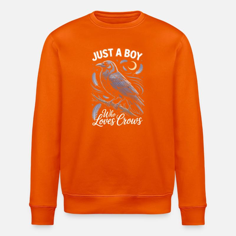 Just a boy who loves crows - Stanley/Stella Unisex Bio-Sweatshirt ROLLER - Tieforange