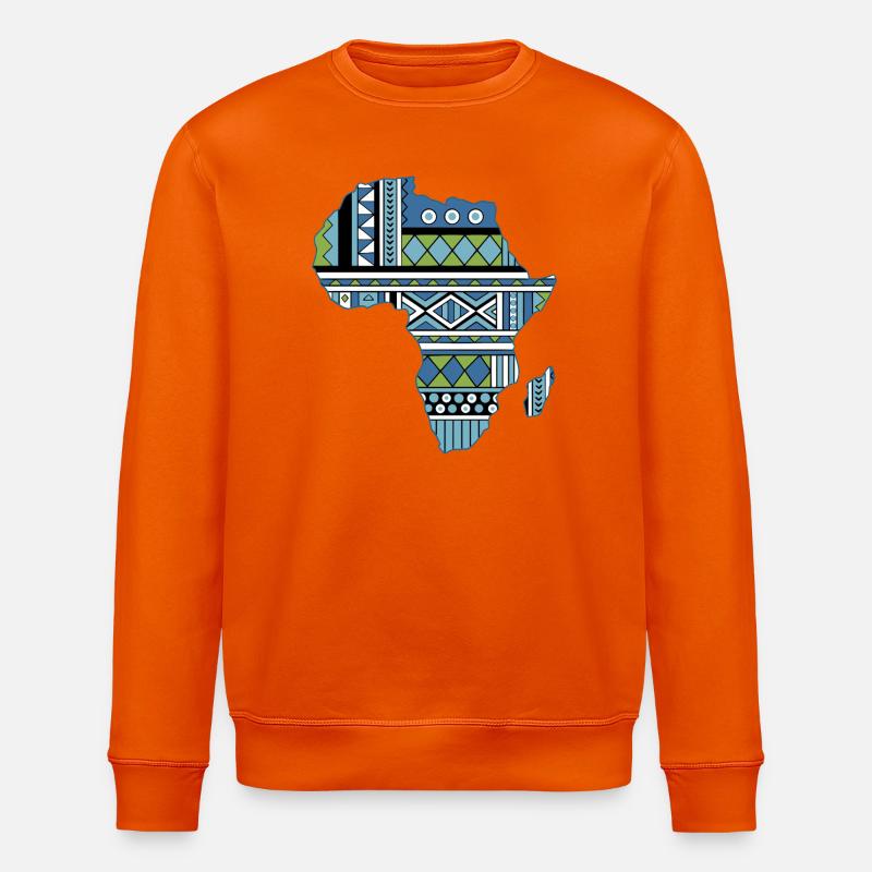 Afrika-Karten-Stammesgruppe - Stanley/Stella Unisex Bio-Sweatshirt ROLLER - Tieforange