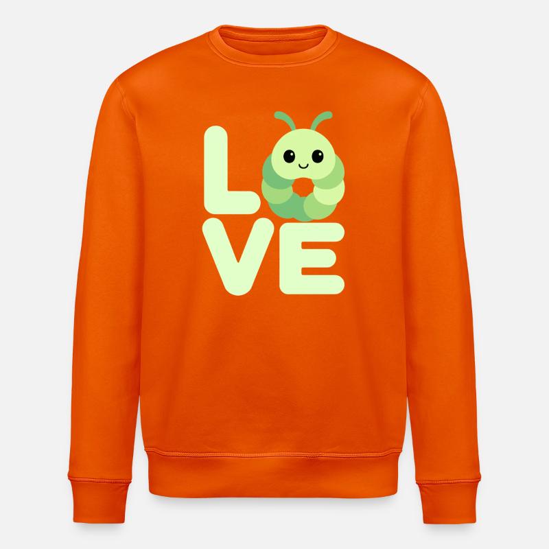 Papillon Chenille Amour - Sweat bio ROLLER Stanley/Stella Unisexe - orange profond