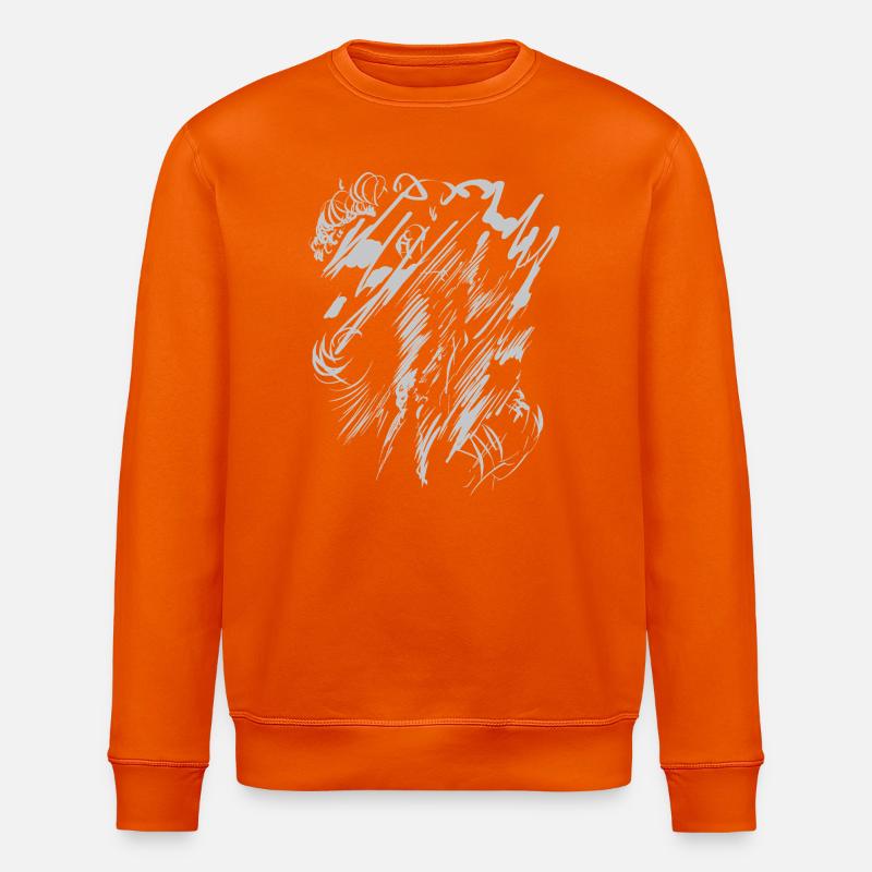 Hintergrund Abstrakte Kunst - Grau - Stanley/Stella Unisex Bio-Sweatshirt ROLLER - Tieforange