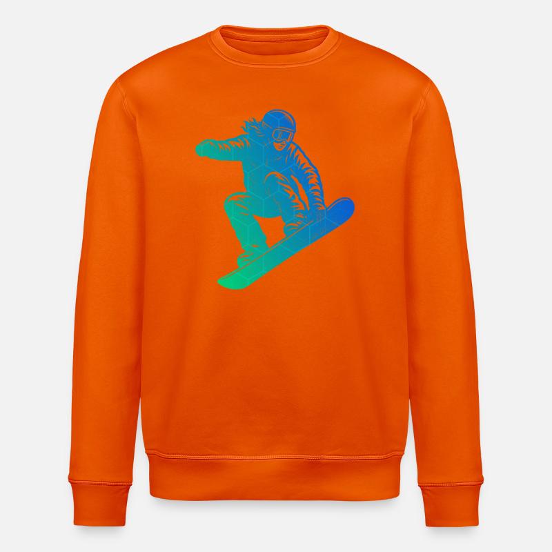 Direct Snowboard Statement - Stanley/Stella ROLLER Unisex Organic Sweatshirt - bright orange