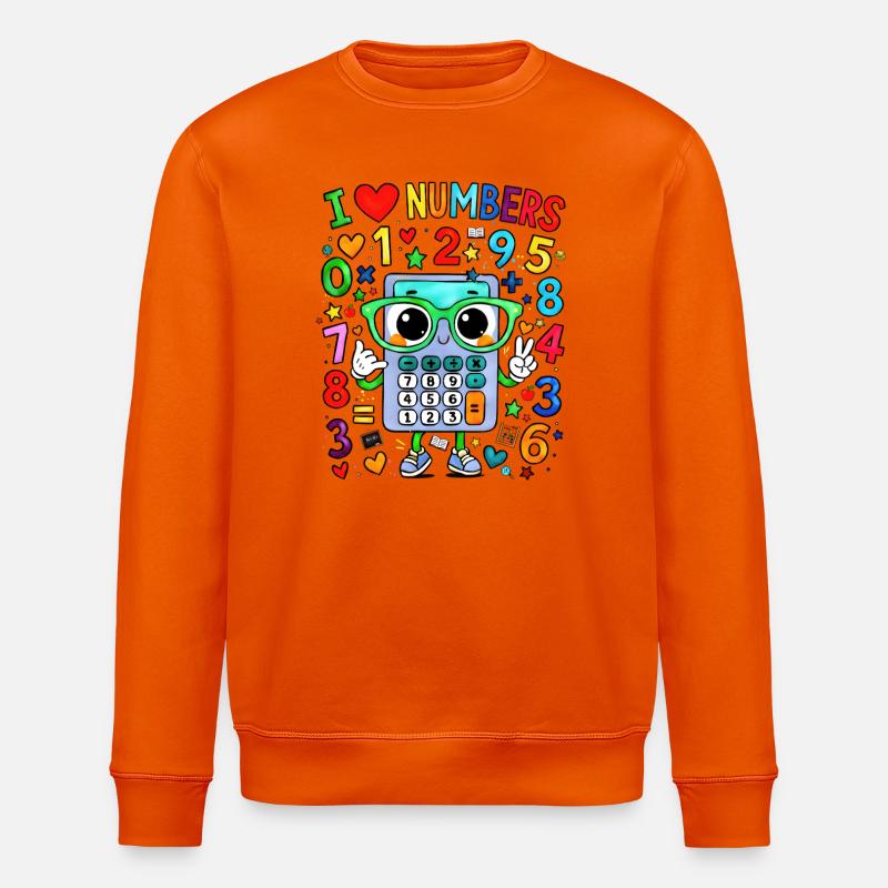 I Love Numbers Calculator - Stanley/Stella Unisex Bio-Sweatshirt ROLLER - Tieforange
